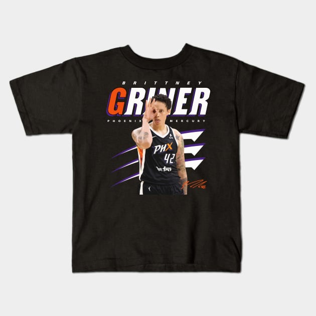 Brittney Griner Kids T-Shirt by Juantamad